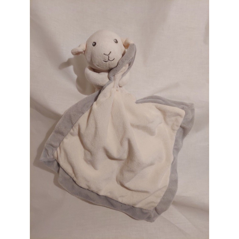 First Impressions Cream Lamb Blanket Grey Edging Blankie Lovey Comfort 2017